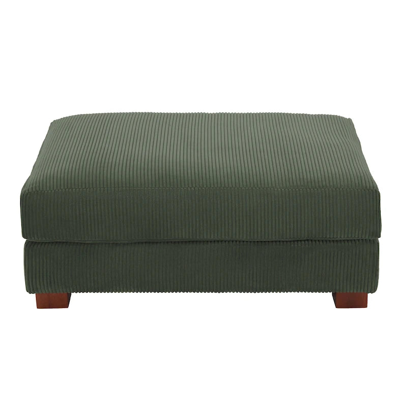 Pouf Ottomano Accento Oversize in Velluto a Coste Moderno