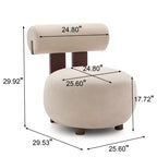 Christopher Knight Home Chariya, fauteuil d'appoint sculptural moderne en velours et bois d'hévéa, avec dossier cylindrique