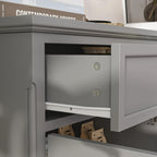 59.1'' Credenza Buffet Bianco Laccato Mid-Century Modern Contemporaneo
