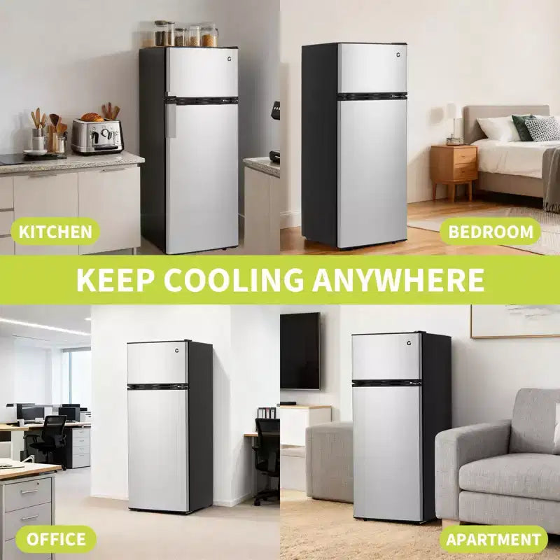 Mini Frigo da 4,5 Piedi Cubi con Congelatore, Frigorifero Compatto con Porta Reversibile, Termostato Regolabile ad Efficienza Energetica, Piccolo Frigo