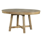 Tavolo da pranzo allungabile rotondo da cascina con 16 inserti in legno per cucina