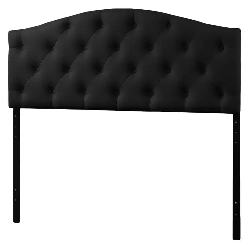 Myra Modern And Contemporary Faux Leather Upholstered Button - Tufted Scalloped Headboard - Baxton Studio