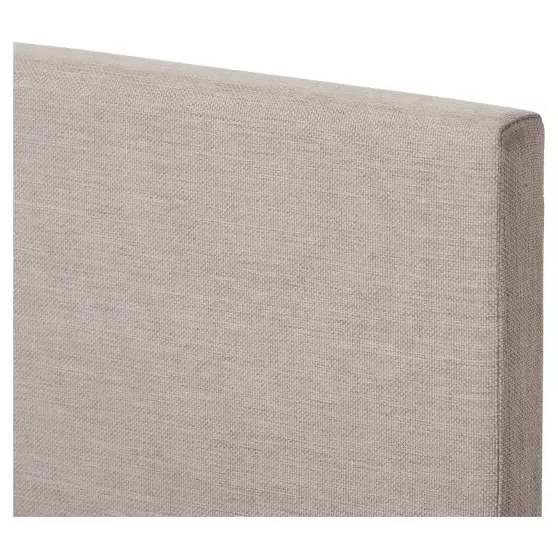 Lit plateforme rembourré Elizabeth en tissu moderne et contemporain avec panneaux cousus - Baxton Studio
