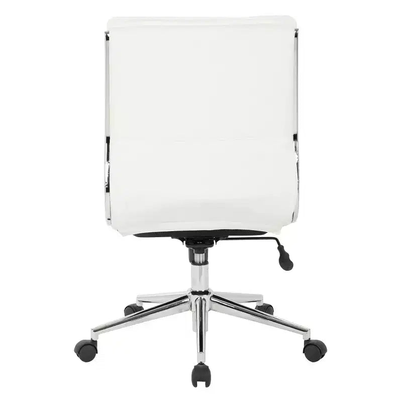 Armless Mid Back Manager's Faux Leather Chair with Chrome Base - OSP Designs