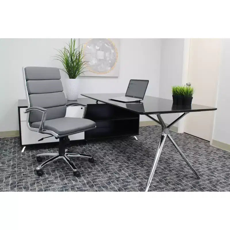 Contemporary Striped Executive Office Chair - Boss Office Products