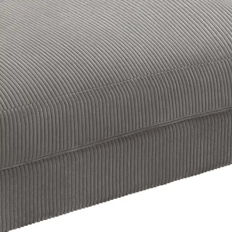 Pouf Ottomano Accento Oversize in Velluto a Coste Moderno