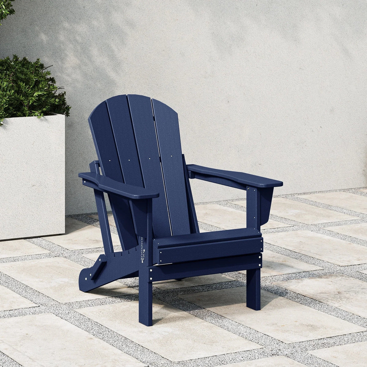 Polytrends Laguna Sedia Adirondack Pieghevole da Esterno per Patio Resistente allo Sbiadimento e alle Intemperie