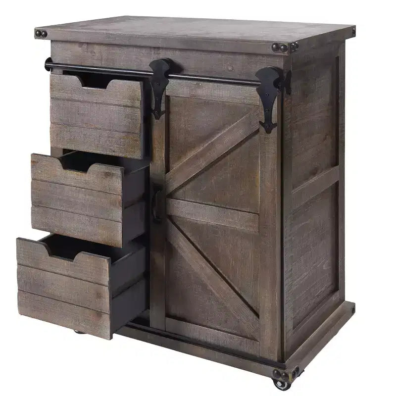 Presley Side Cabinet with Barn Door - StyleCraft