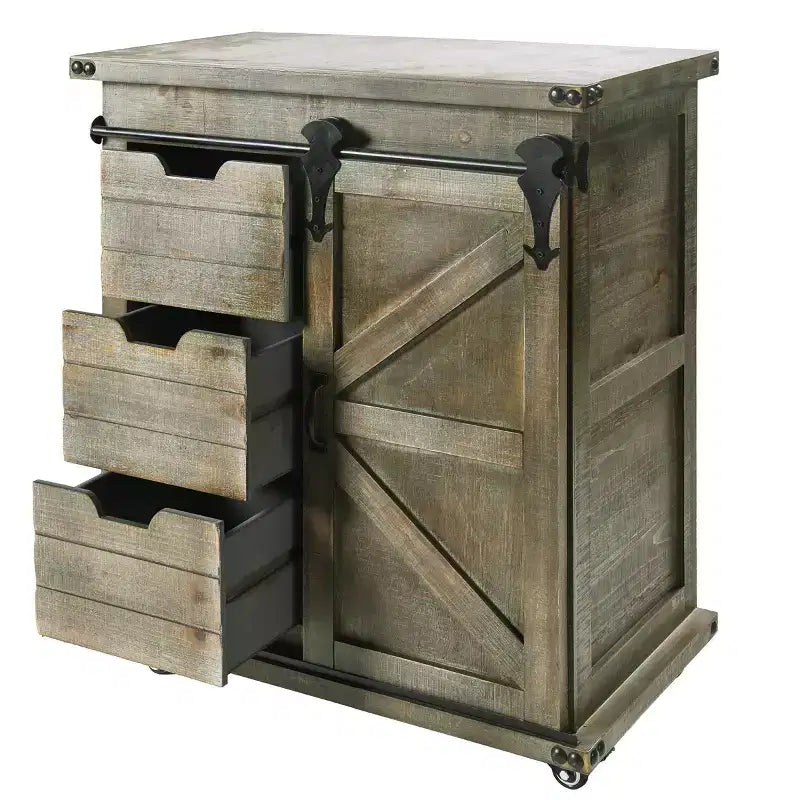 Presley Side Cabinet with Barn Door - StyleCraft
