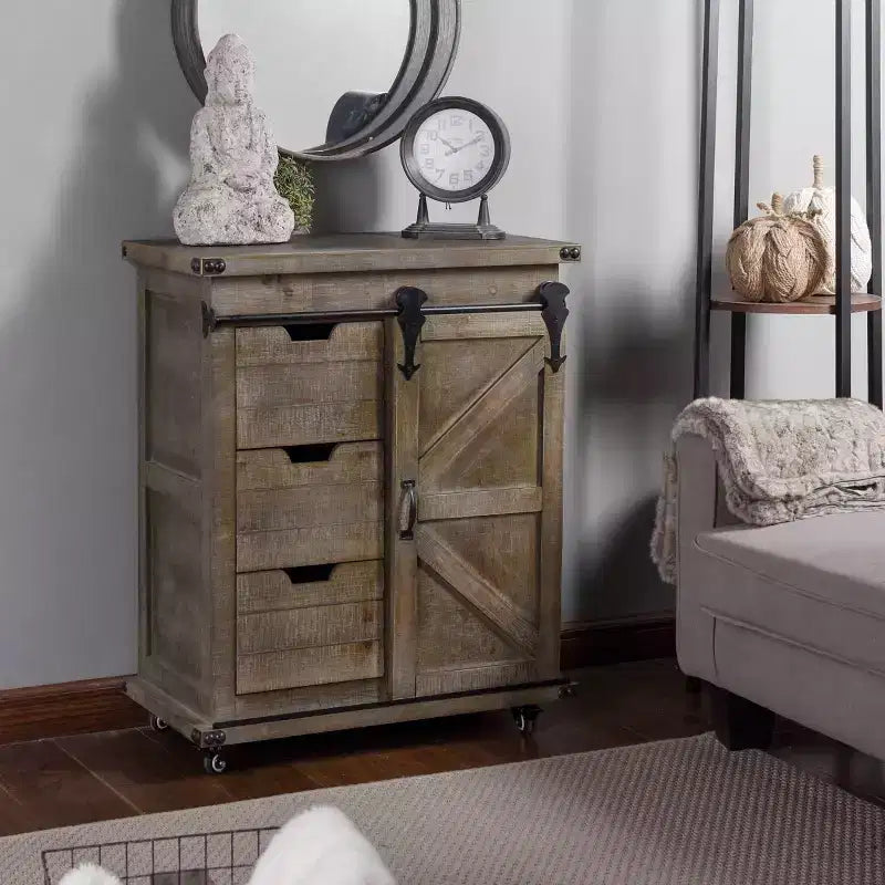 Presley Side Cabinet with Barn Door - StyleCraft