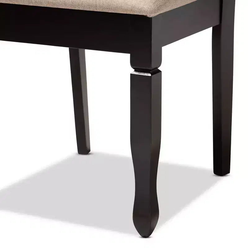 4pc Lanier finished Wood Dining Chairs - Baxton Studio