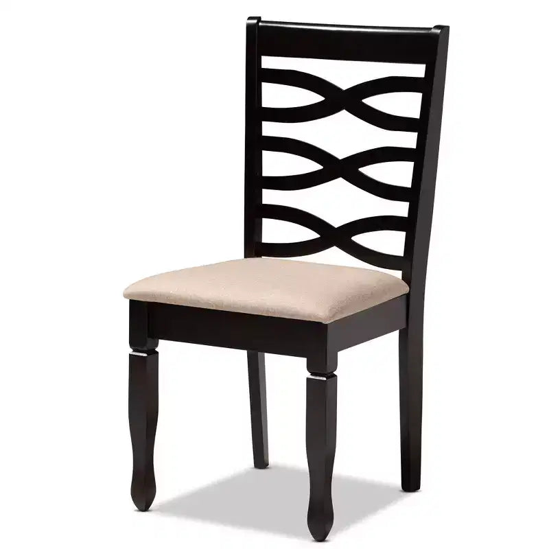 4pc Lanier finished Wood Dining Chairs - Baxton Studio