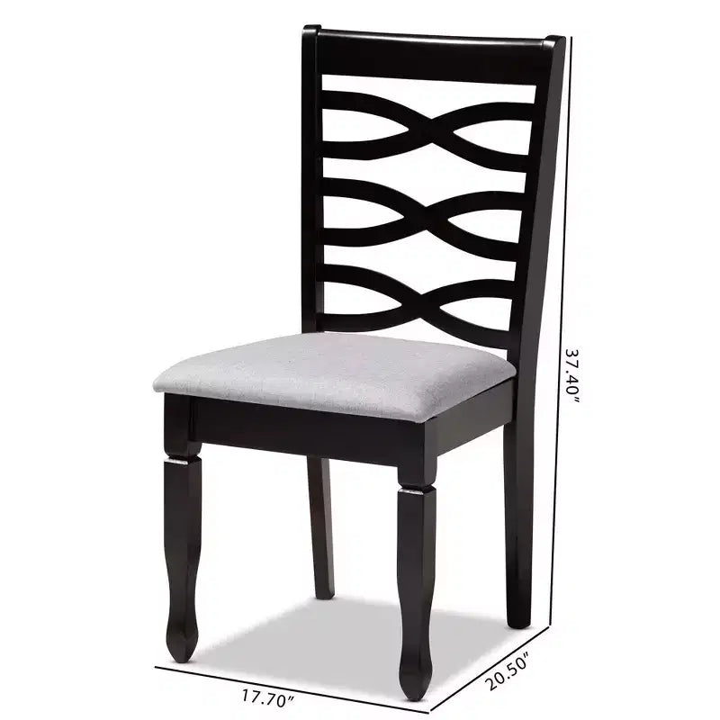 4pc Lanier finished Wood Dining Chairs - Baxton Studio