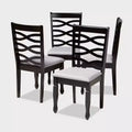 4pc Lanier finished Wood Dining Chairs - Baxton Studio