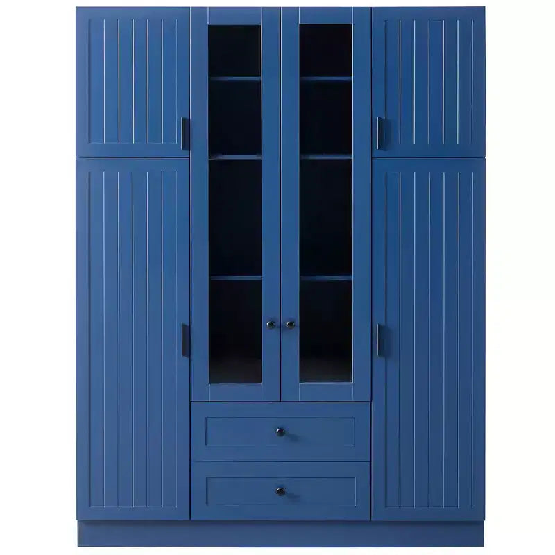 Whisen Dispensa da Cucina Autoportante 71''H, Grande Armadio Contenitore per Sala da Pranzo Credenze con 6 Ante, Ripiani Regolabili