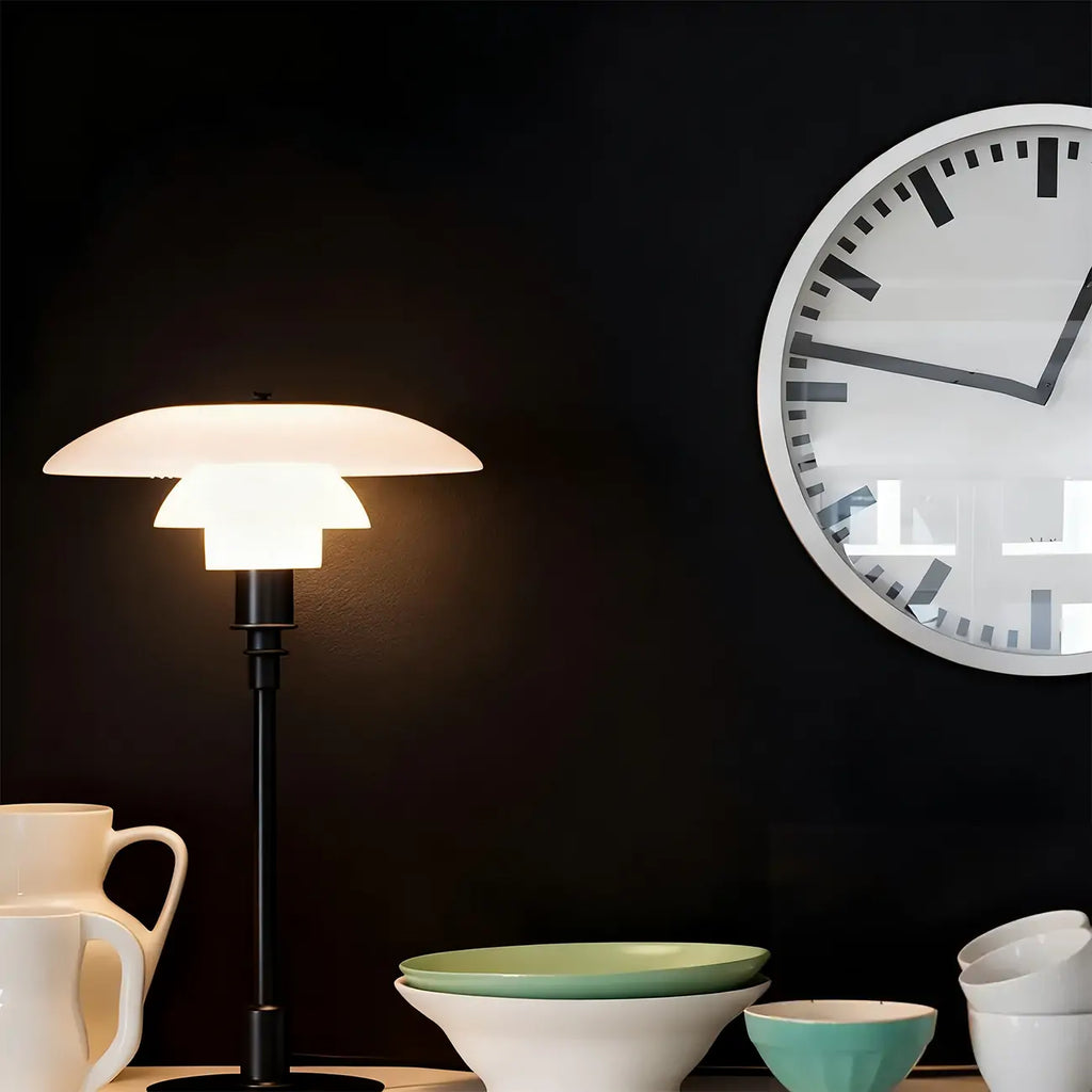 HomeyFad Lampada da tavolo a LED a livelli postmoderna con alimentazione integrata