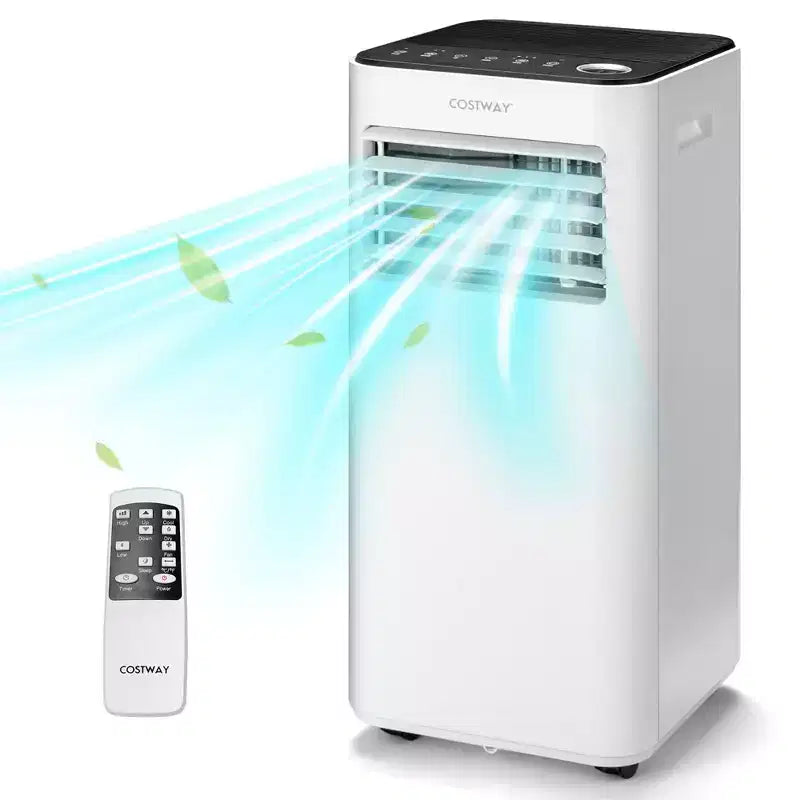 Condizionatore Portatile 3-in-1 Costway 8000 BTU con Ventilatore Deumidificatore e Modalità Sonno