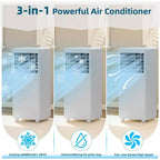 Condizionatore portatile da 8.000 BTU - 3 in 1 Raffreddamento, Deumidificatore e Ventilatore per 32 mq con Modalità Notte e 1 Anno di Garanzia