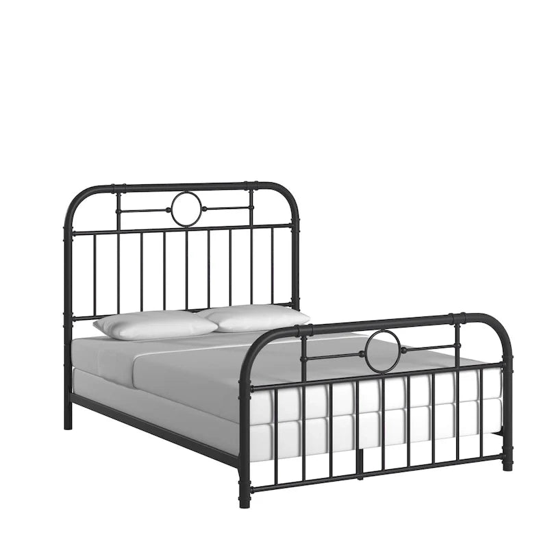Letto matrimoniale in metallo nero