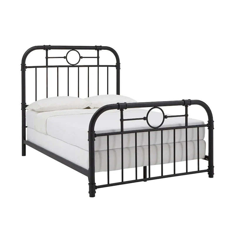 Letto matrimoniale in metallo nero