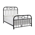 Letto matrimoniale in metallo nero