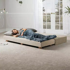 Divano letto / Letto estraibile queen-size - Microvelluto