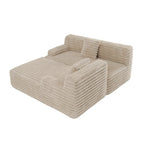 Divano componibile Cloud, divano moderno imbottito con 2 cuscini decorativi, divano combinabile liberamente, divano componibile a L