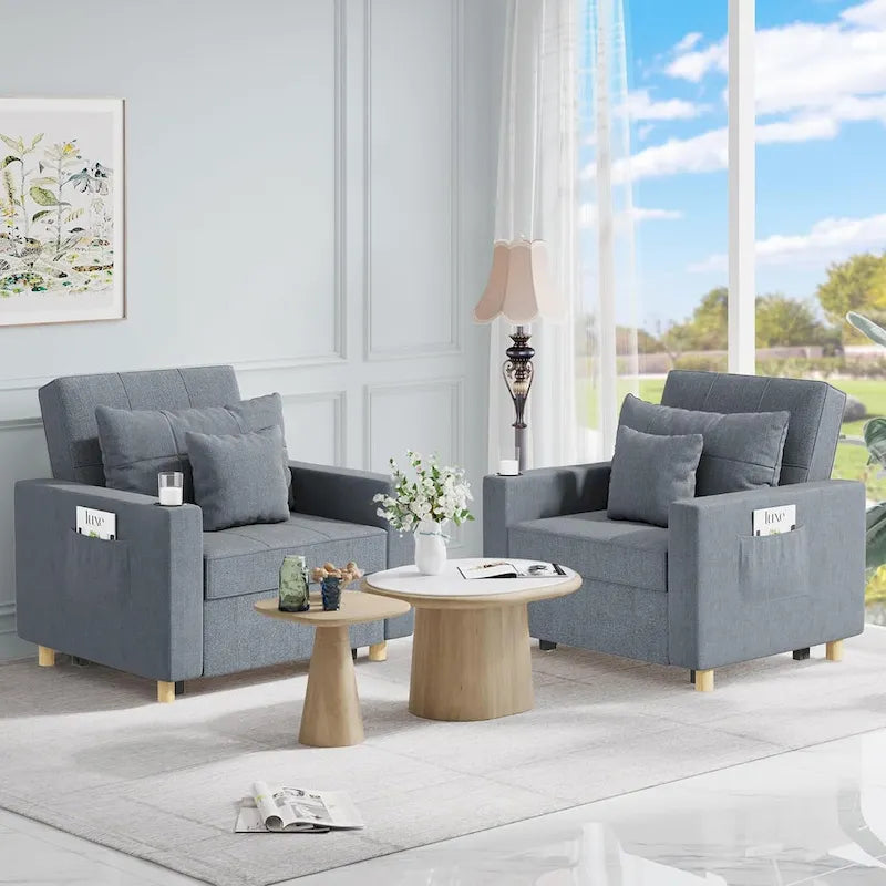 Poltrona Letto Trasformabile Regolabile, 3-in-1, Diversi Colori, Adatta a 1 Persona