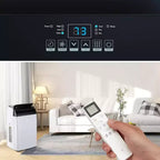 Condizionatore d'aria GustoWave 14000 BTU con telecomando, unità AC portatile per ambienti fino a 70 m², Bianco/Nero