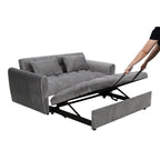 64,96 Velvet Divano Letto Convertibile 3-in-1 con Schienale Regolabile, Tasca Portaoggetti e Capacità di Carico di 227 kg