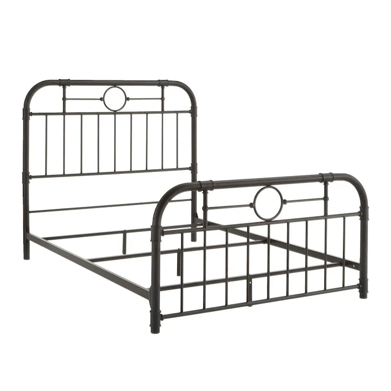 Letto matrimoniale in metallo nero