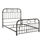 Letto matrimoniale in metallo nero
