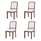 Set di 4 sedie da pranzo stile fattoria con schienale alto e seduta imbottita