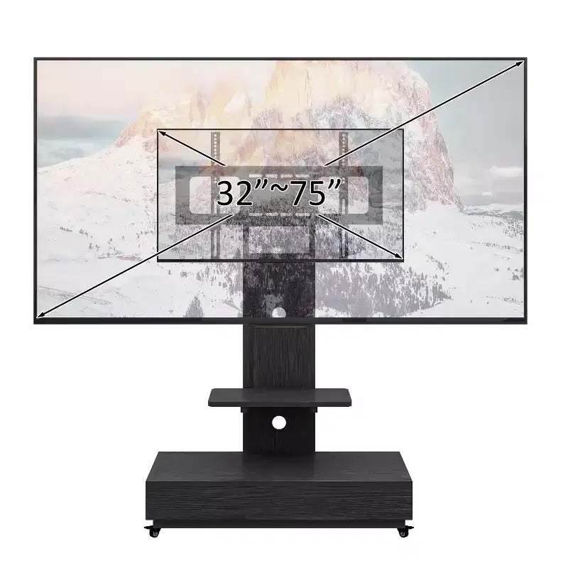 Mobile TV con carrello per TV da 32 a 75 pollici, regolabile in altezza con cassetto e ruote per soggiorno, camera da letto, uffici -ModernLuxe
