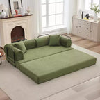 Divano Letto Convertibile 2 in 1, comodo Divano Letto Pieghevole in Corduroy con Seduta Profonda e Braccioli Ampi, Divano Senza Struttura, per Soggiorno, Appartamenti