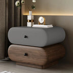 Comodino moderno bicolore con cassetti contenitori