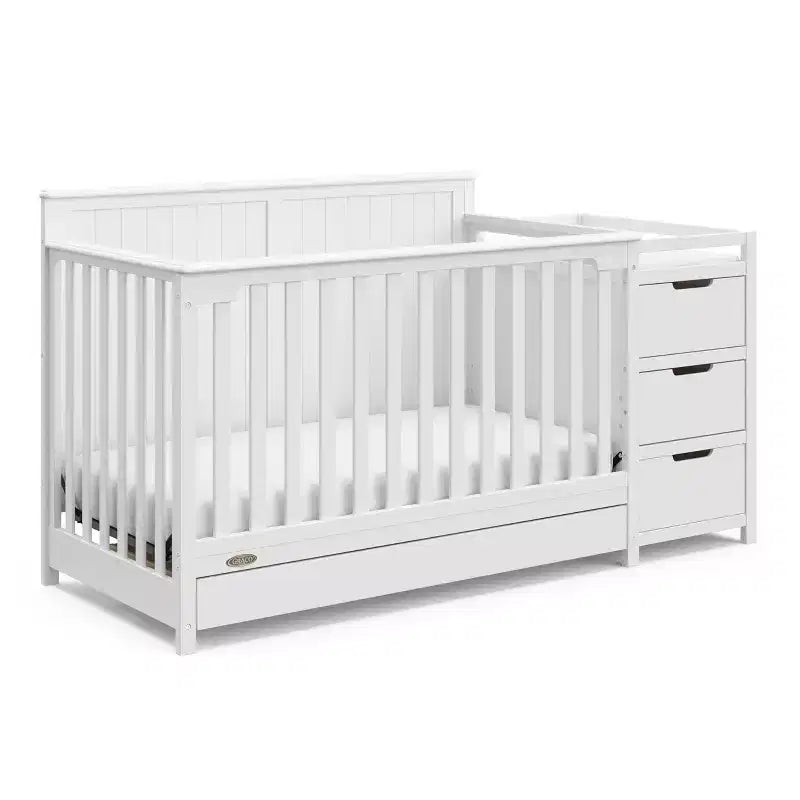 Culla e Fasciatoio Convertibili 5-in-1 con Cassetto