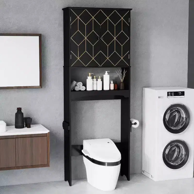 Mobiletto salvaspazio da bagno da posizionare sopra il WC