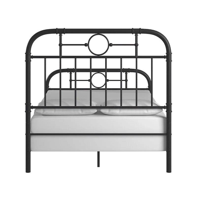 Letto matrimoniale in metallo nero