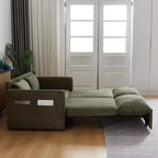 Divano letto convertibile 3-in-1 in velluto a coste da 64,5 pollici con letto estraibile