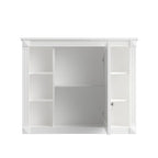 Mobile bagno moderno da 90 cm con lavabo integrato e specchiera, 2 ante e 2 cassetti