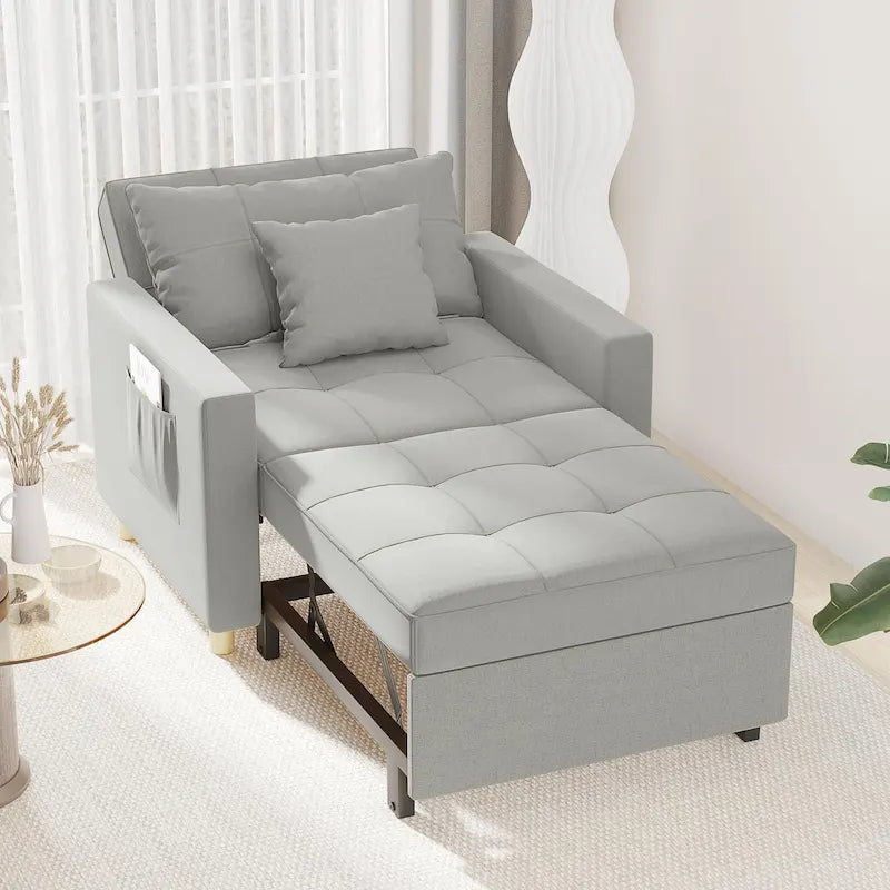 Poltrona Letto Trasformabile Regolabile, 3-in-1, Diversi Colori, Adatta a 1 Persona
