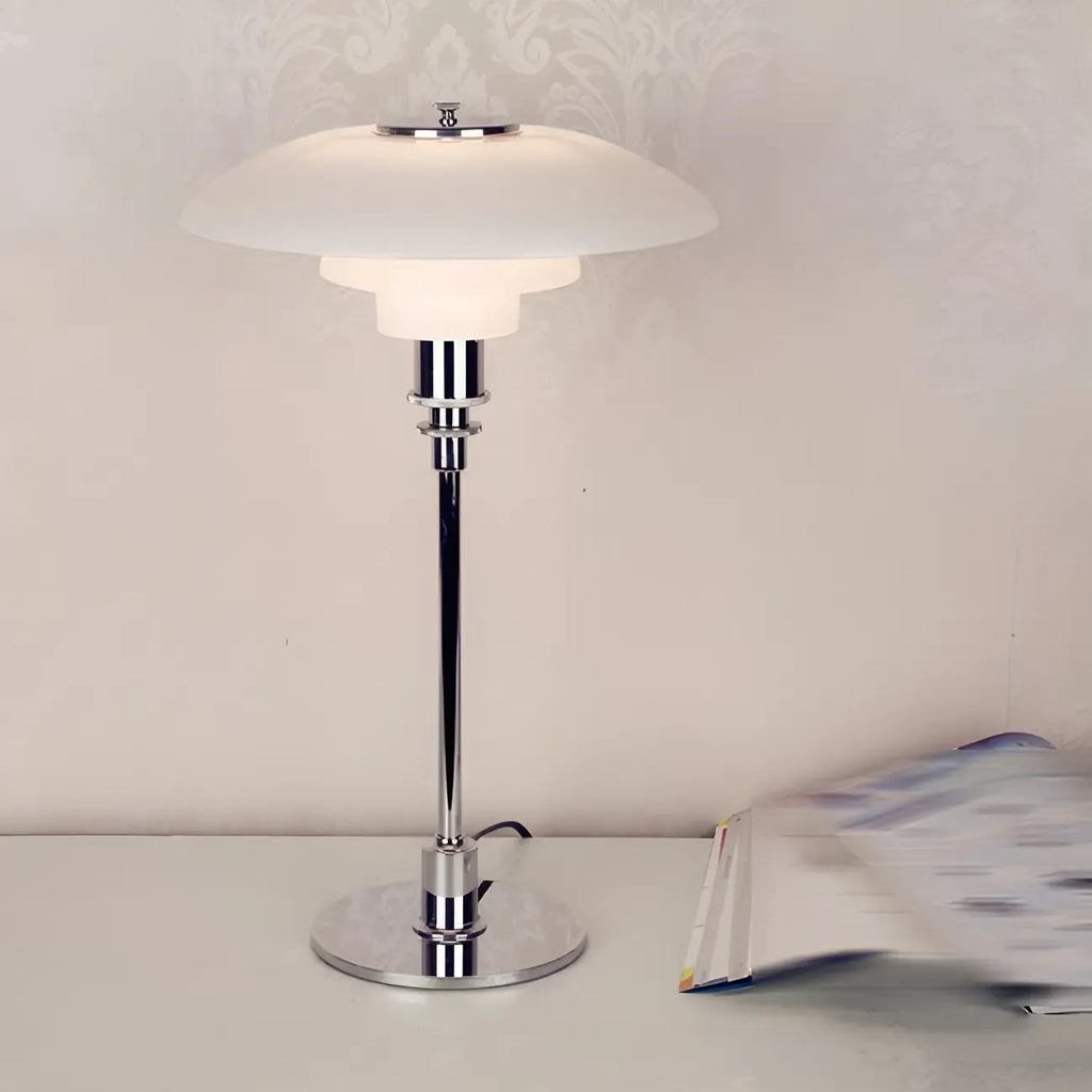 HomeyFad Lampada da tavolo a LED a livelli postmoderna con alimentazione integrata
