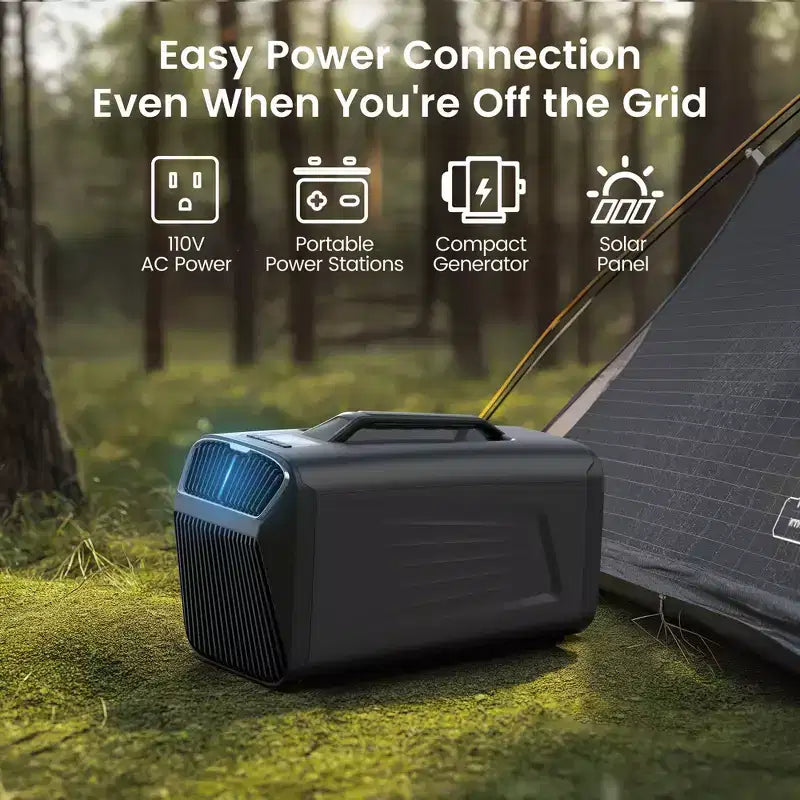 Condizionatore d'aria portatile Waykar 5000 BTU 3-in-1 con deumidificatore e telecomando per tenda, campeggio e camper