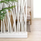 JONATHAN Y Tranquil 39W x 68H Divisorio per ambienti in pannello singolo con rami di teak costieri bohémien realizzati a mano