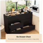 Credenza da buffet intelligente girevole/allungabile con 6 cassetti, piano d'appoggio esteso, tappetino antiscivolo, tavolo da pranzo girevole, isola per cucina/dispensa