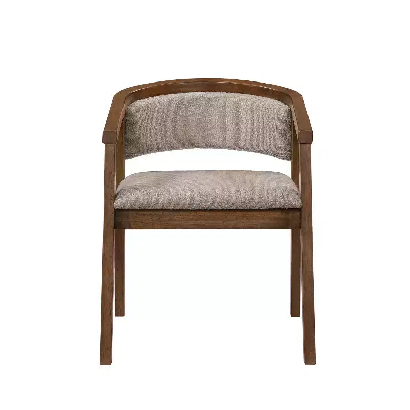 Christopher Knight Home Simon Set da Pranzo 5 Pezzi in Legno di Hevea Moderno di Metà Secolo con Sedie Imbottite in Bouclé
