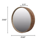 GDFStudio Norvyn Specchio da parete rotondo da 23,6 con armadietto contenitore scorrevole