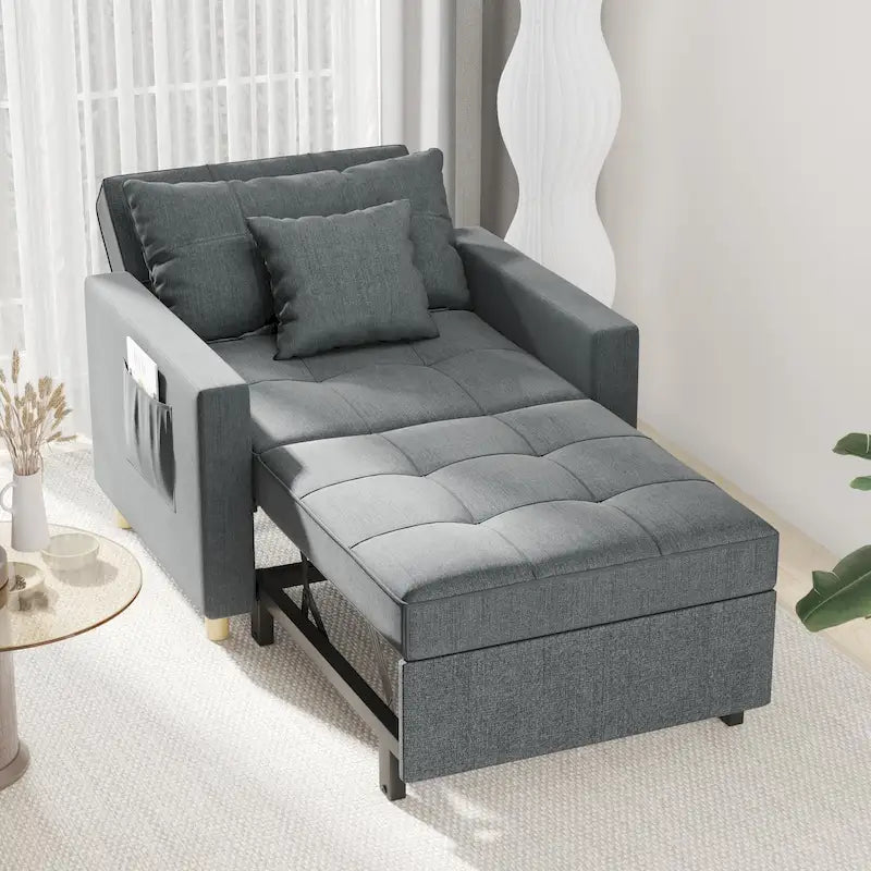 Poltrona Letto Trasformabile Regolabile, 3-in-1, Diversi Colori, Adatta a 1 Persona
