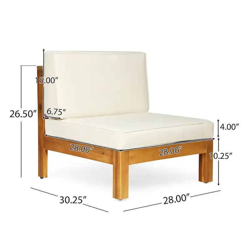 Set da conversazione Brava da 6 pezzi per esterni in legno di acacia di Christopher Knight Home